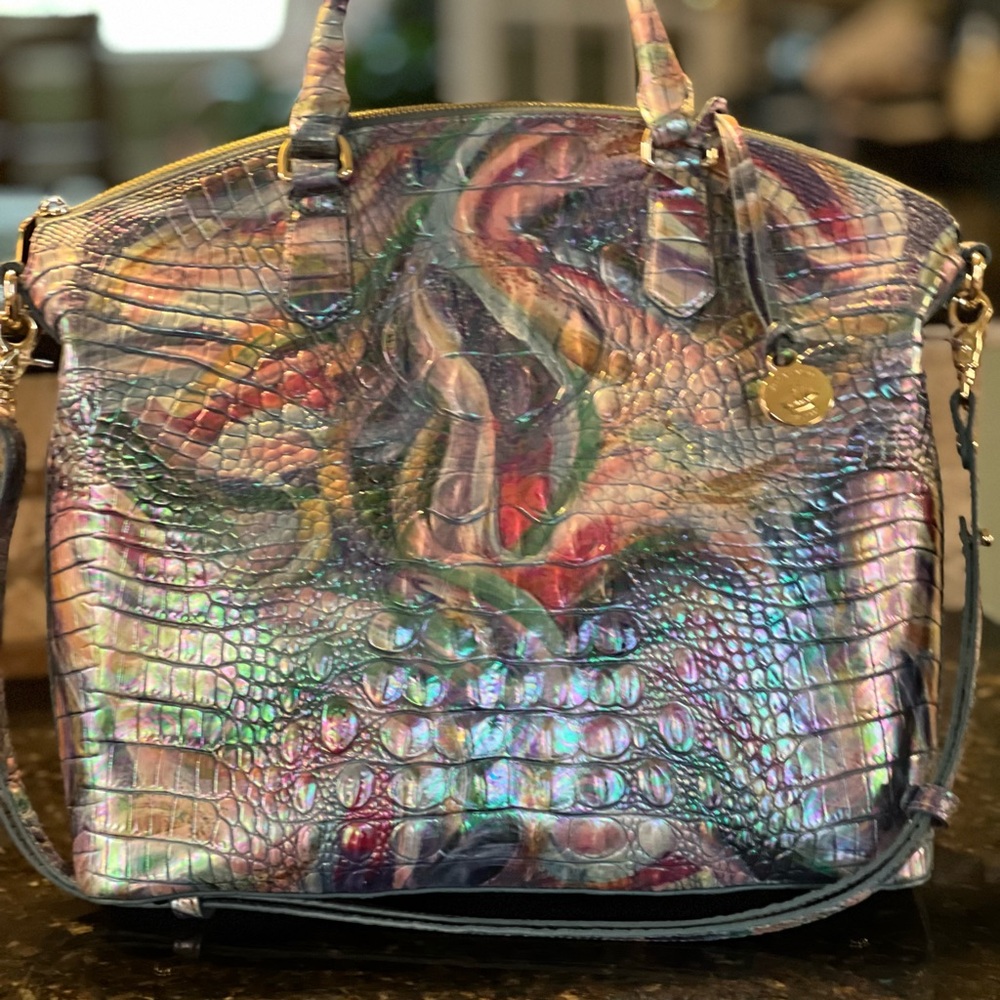 Brahmin Iridescent Multicolor Satchel